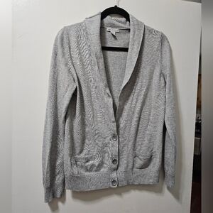 Women's GAP Gray Cardigan Sweater. Size Medium